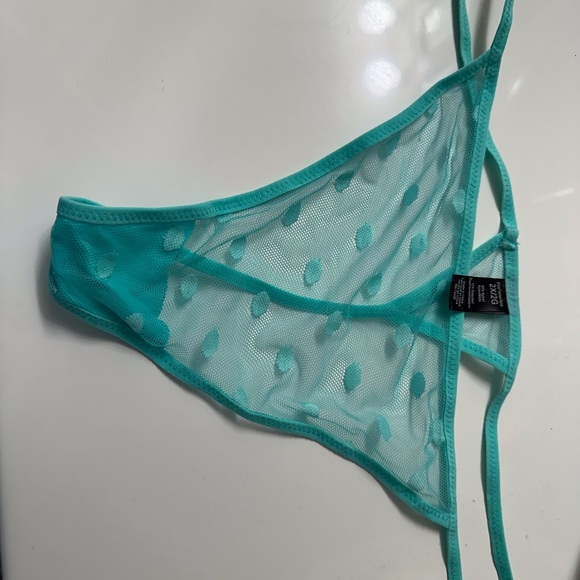 NWT Rene Rofe Teal Babydoll T-String 2 Piece Set - Picture 9 of 13